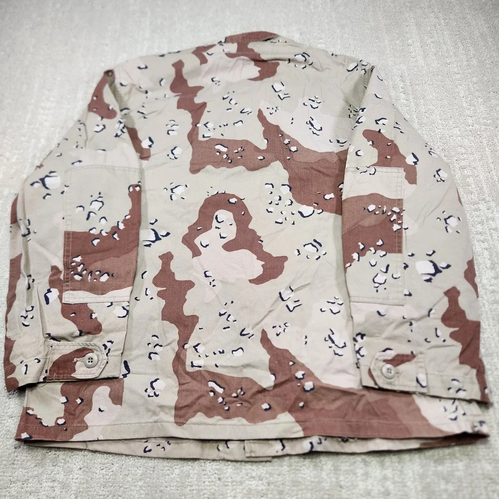 Vintage US Military Desert Camo Jacket Men Medium Short Coat Choclate Chip Marin
